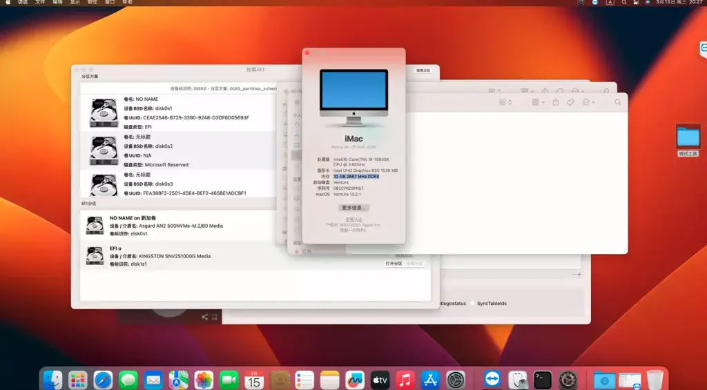 i9-10850K 微星Z490M-S01 台式机 EFI Ventura - 图片1